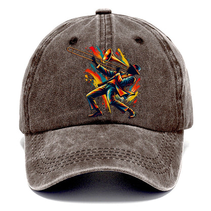 Slide Trombone Player Classic Cap – Brown