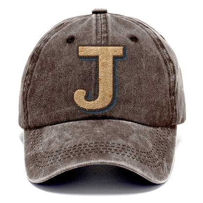 Varsity Chenille J Monogram Classic Cap – Brown