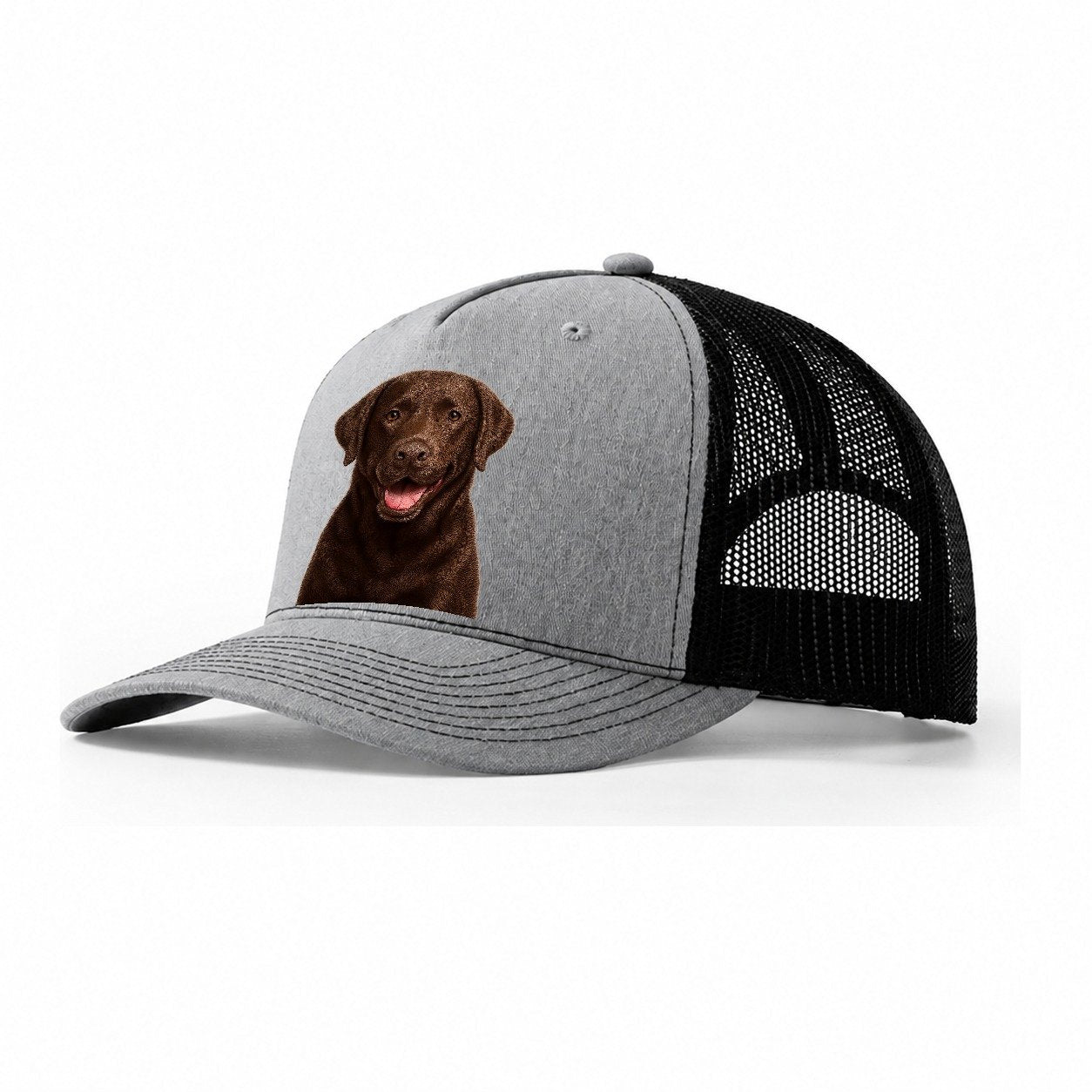 Labrador Friendly Family Trucker Hat – Sport Grey Black