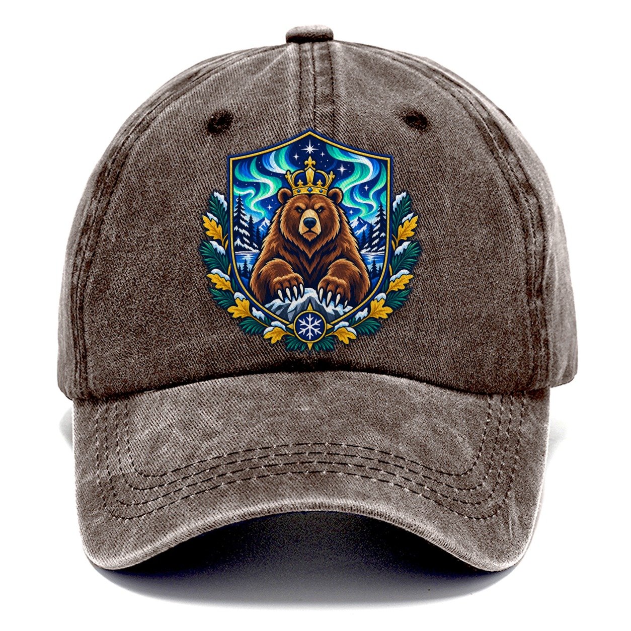 Finland Heraldic Crest Country Logos Classic Cap – Brown