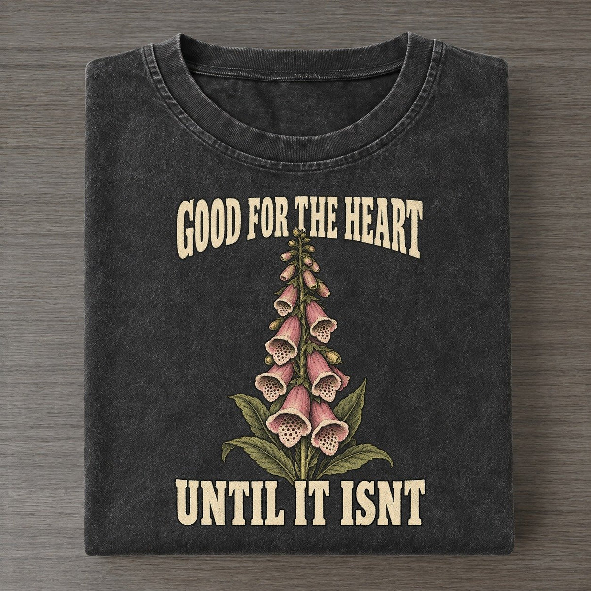 Until It Isnt Botanical Warnings Vintage T-shirt – Black