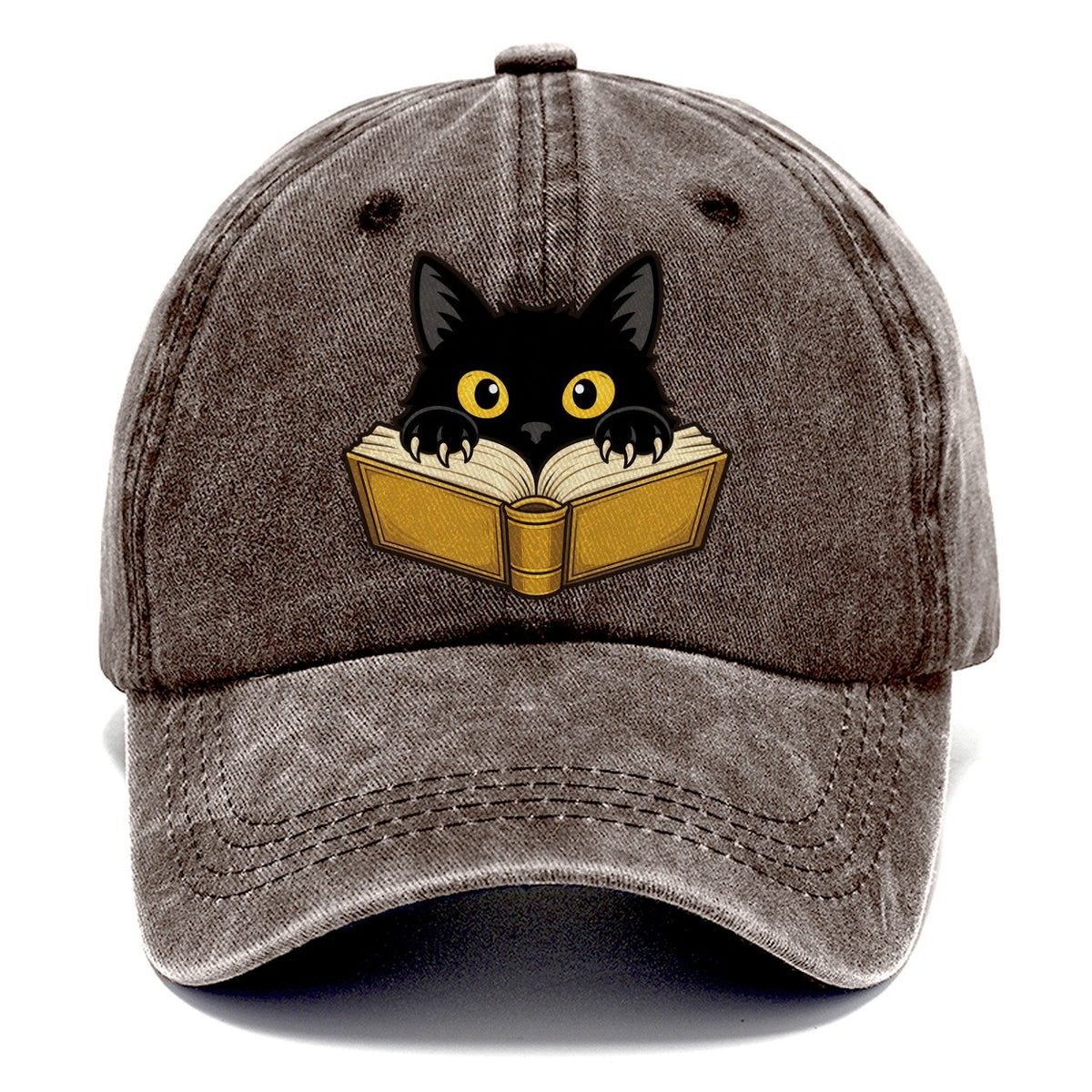 Black Cat Open Book Fan Favorites Classic Cap – Brown