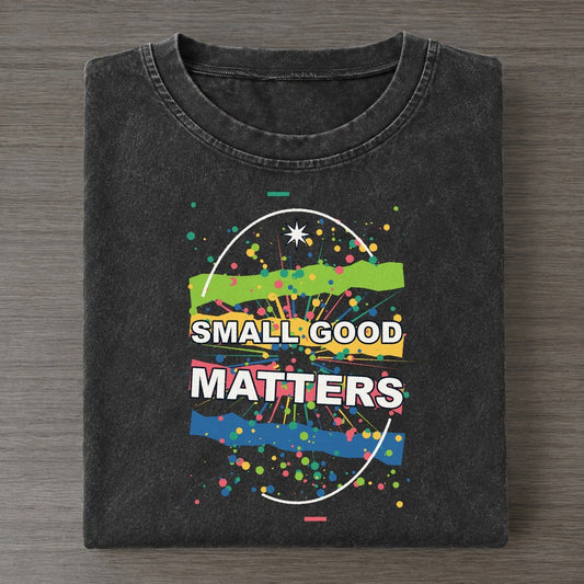 Small Good Matters Colorburst Uplift Vintage T-shirt – Black