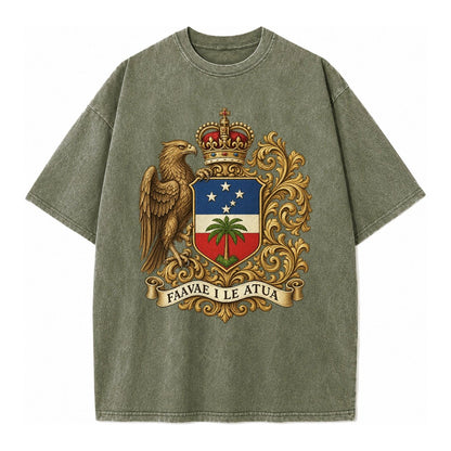 South Africa Springbok Emblem Springbok With Protea Green Go Vintage T-shirt – Army Green