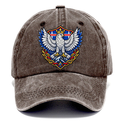 Iceland Heraldic Crest Country Logos Classic Cap – Brown