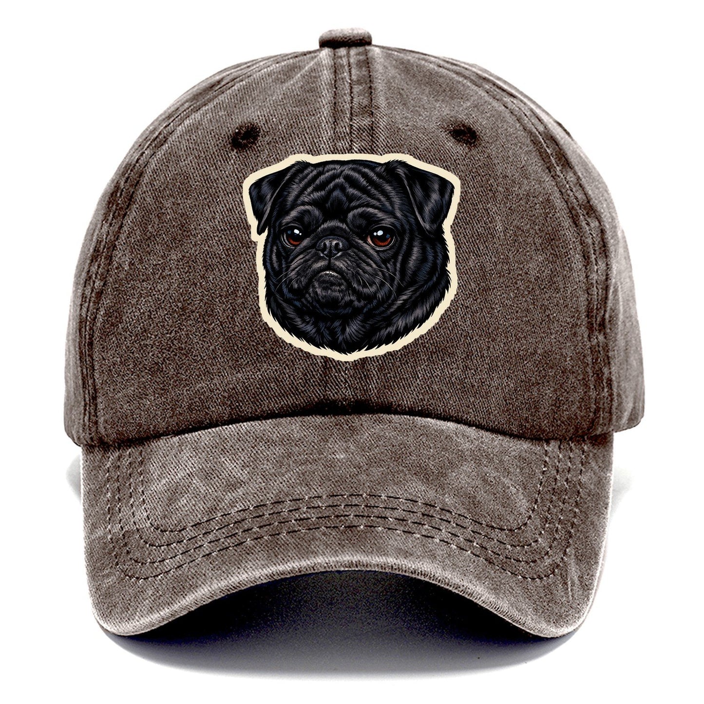 Black Pug Classic Cap – Brown