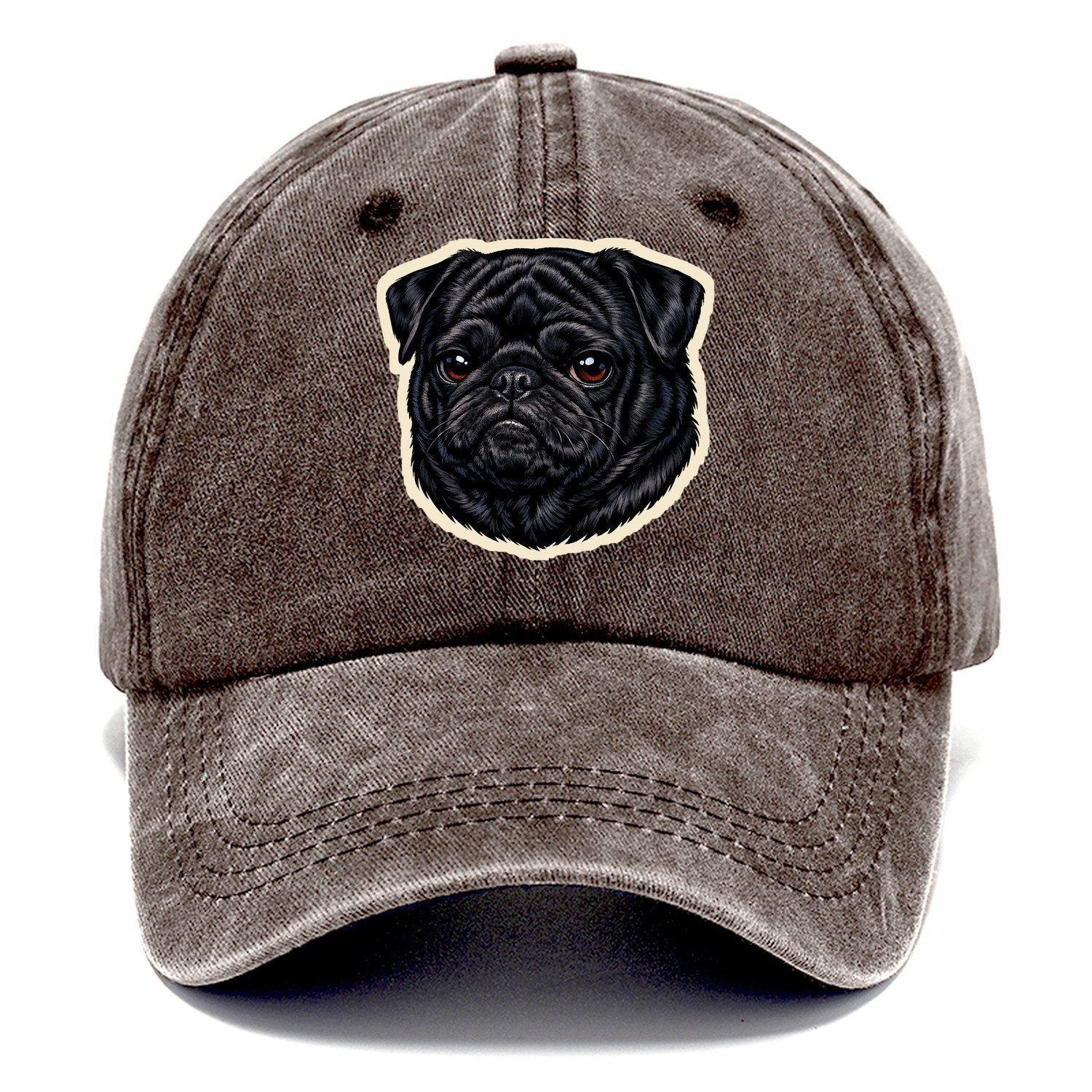 Black Pug Classic Cap – Brown