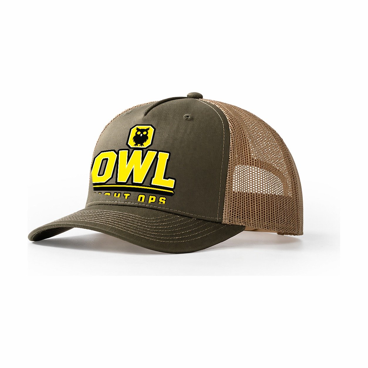 Owl Night Ops Heavy Duty Trucker Hat – Olive Khaki