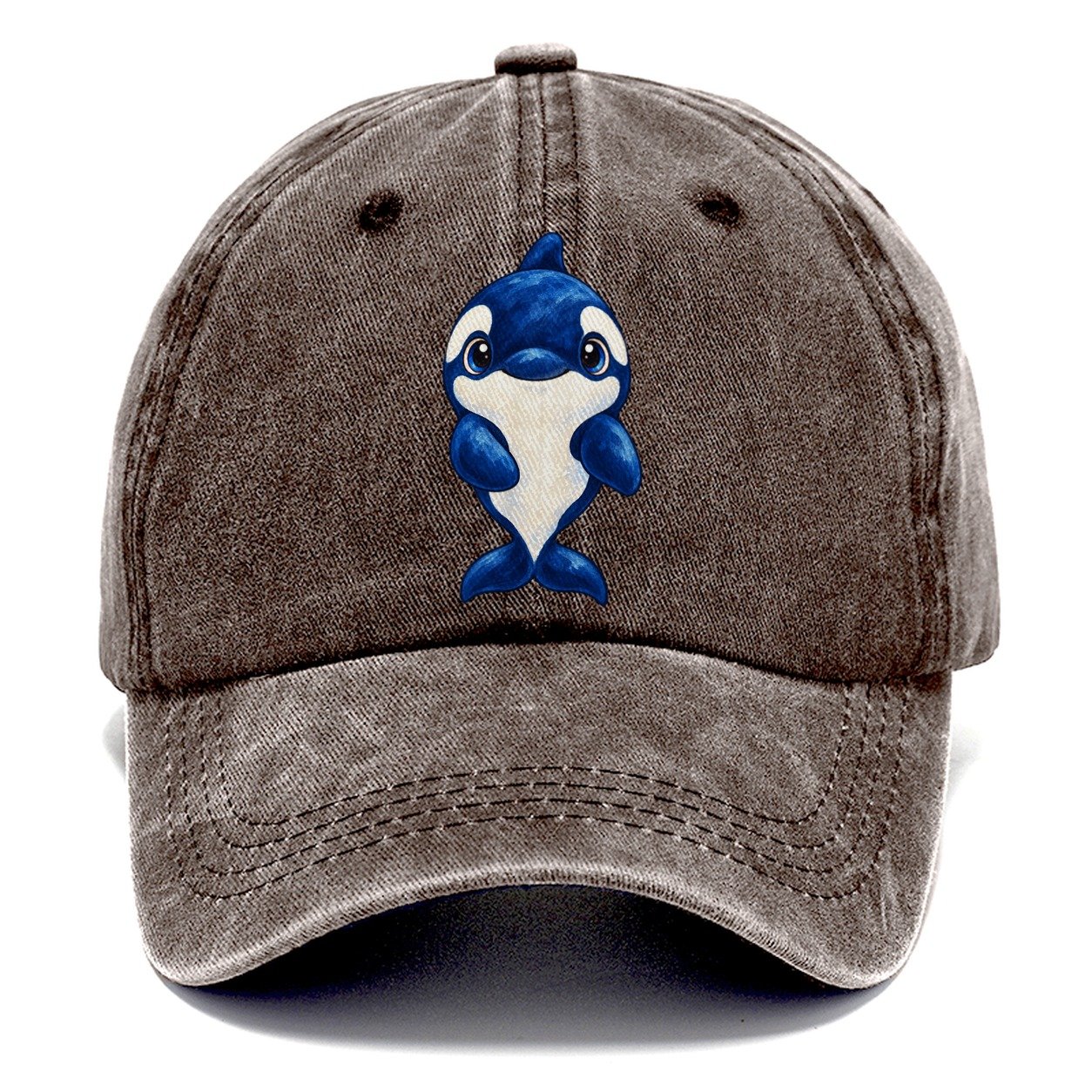 Orca Front Splash Sea Sprite Classic Cap – Brown
