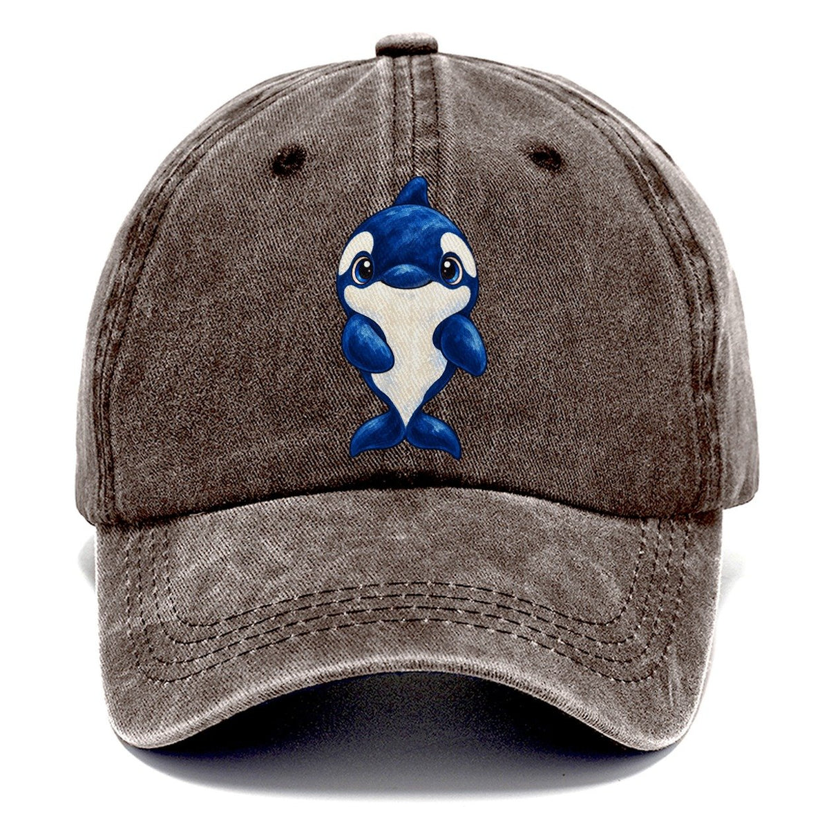 Orca Front Splash Sea Sprite Classic Cap – Brown