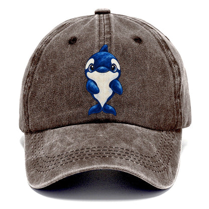 Orca Front Splash Sea Sprite Classic Cap – Brown