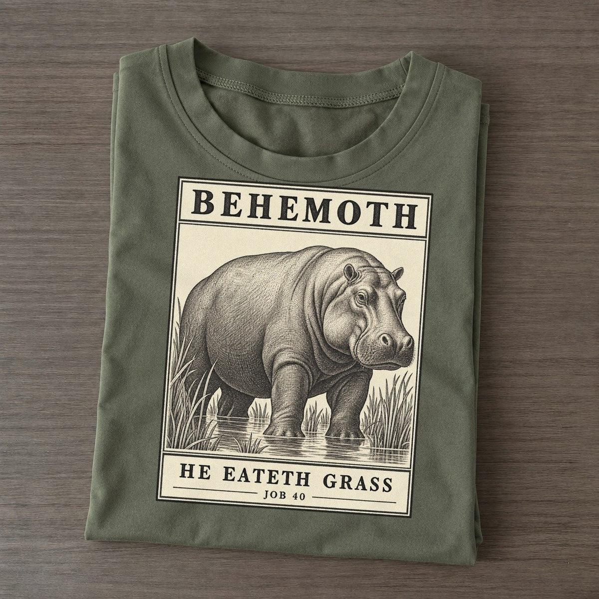 Behemoth Specimen Plate Creature Canticle Classic T-shirt – Army Green
