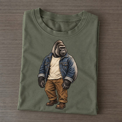 Silverback Gorilla Wardrobe Portrait Wild Wardrobe Portraits Classic T-shirt – Army Green