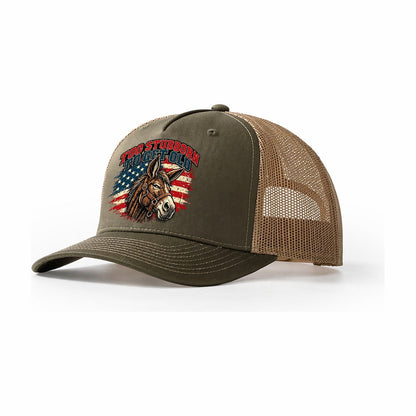 Too Stubborn To Get Old Old Man Strong Trucker Hat – Olive Khaki