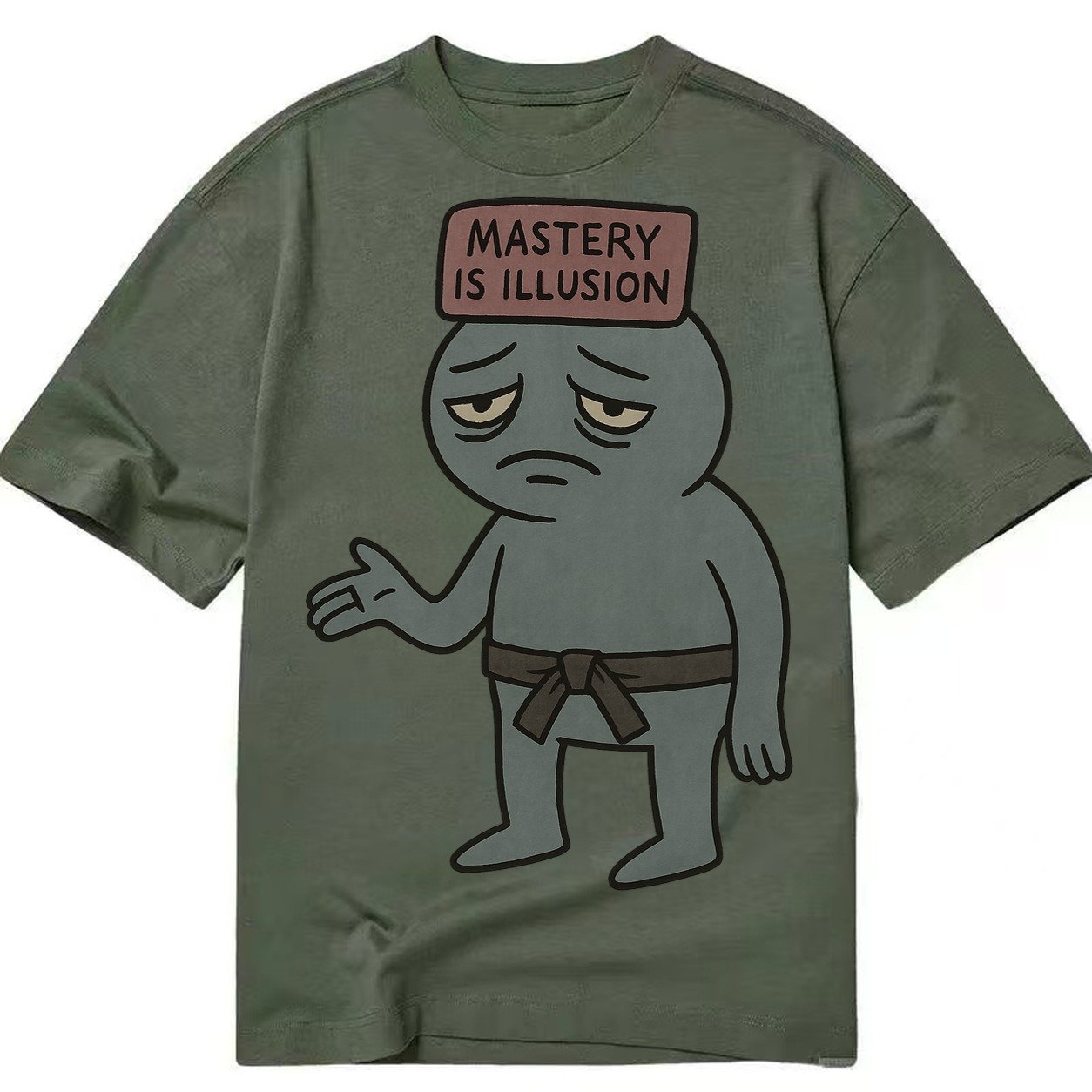Black Pug Charming Companion Classic T-shirt – Army Green