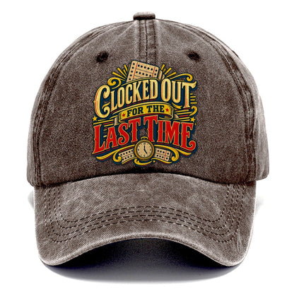 Clocked Out For The Last Time Retired Living Classic Cap – Brown