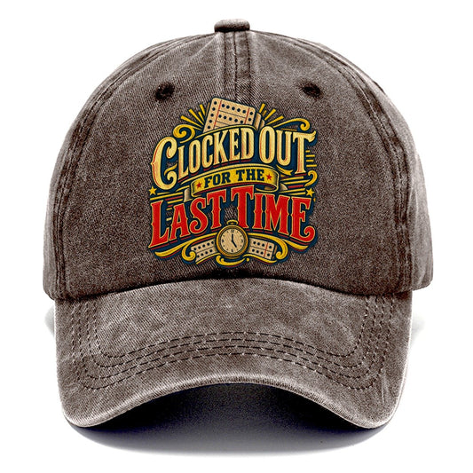 Clocked Out For The Last Time Retired Living Classic Cap – Brown