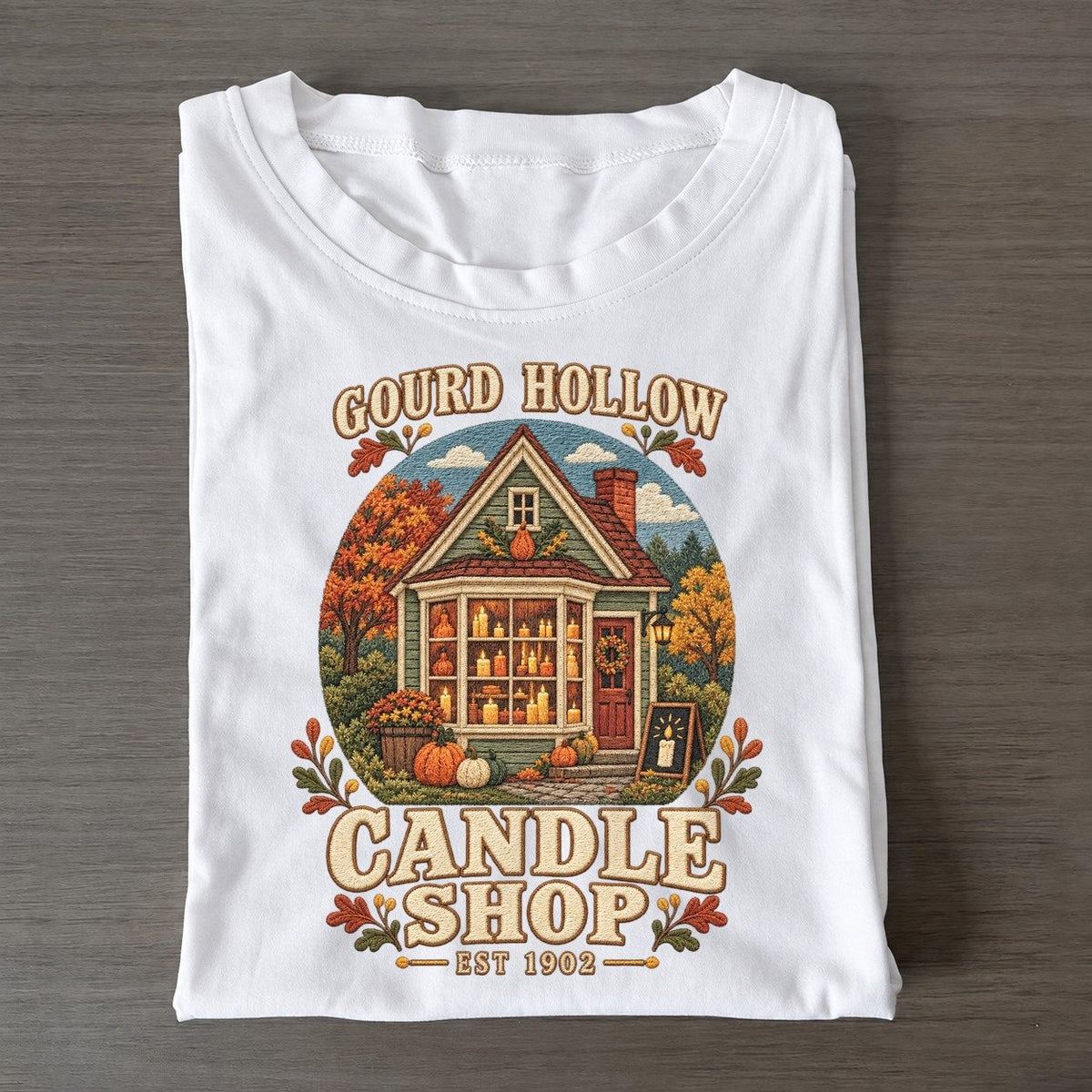 Candle Shop Gourd Hollow Classic T-shirt – White