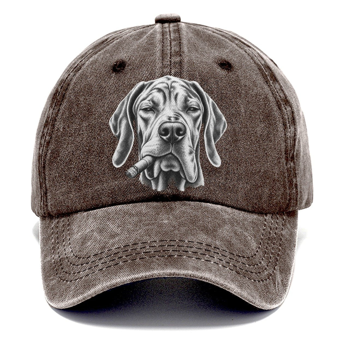 Great Dane A Lit Cigar Smoking Dogs Smoking Dogs Portraits Classic Cap – Brown