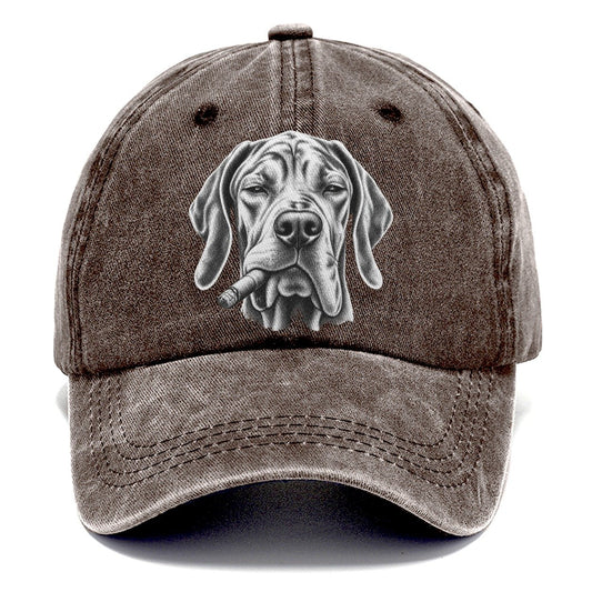 Great Dane Smoking Dogs Classic Cap – Brown