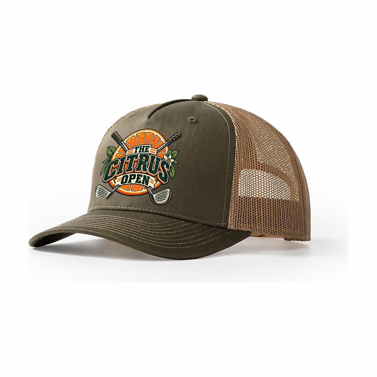 The Citrus Open Golf Life Trucker Hat – Olive Khaki