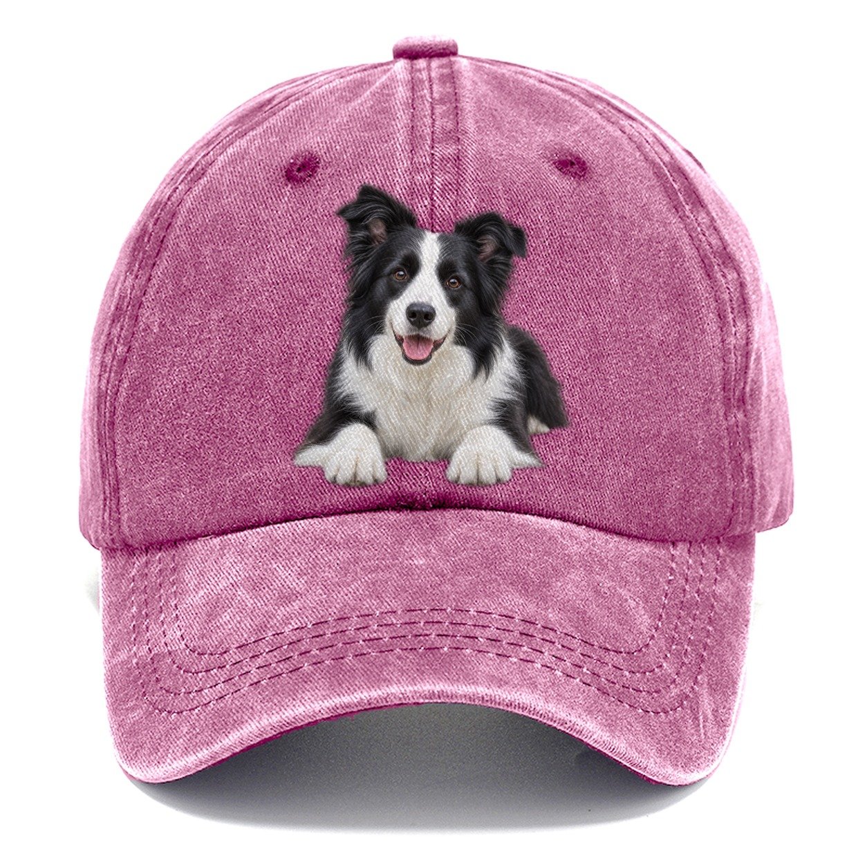 Border Collie Lying Down Top Breeds Classic Cap – Dusty Rose