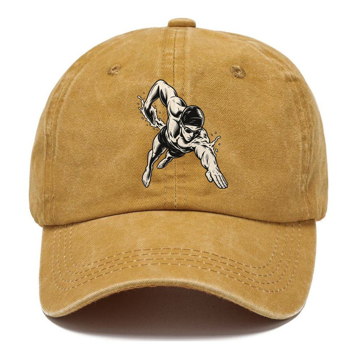 Swimmer Freestyle Catch Global Sports Ink Figures Classic Cap – Golden Harvest