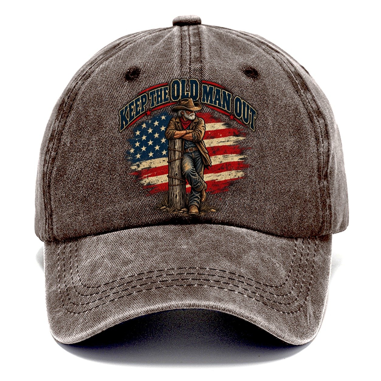 Keep The Old Man Out Old Man Strong Classic Cap – Brown
