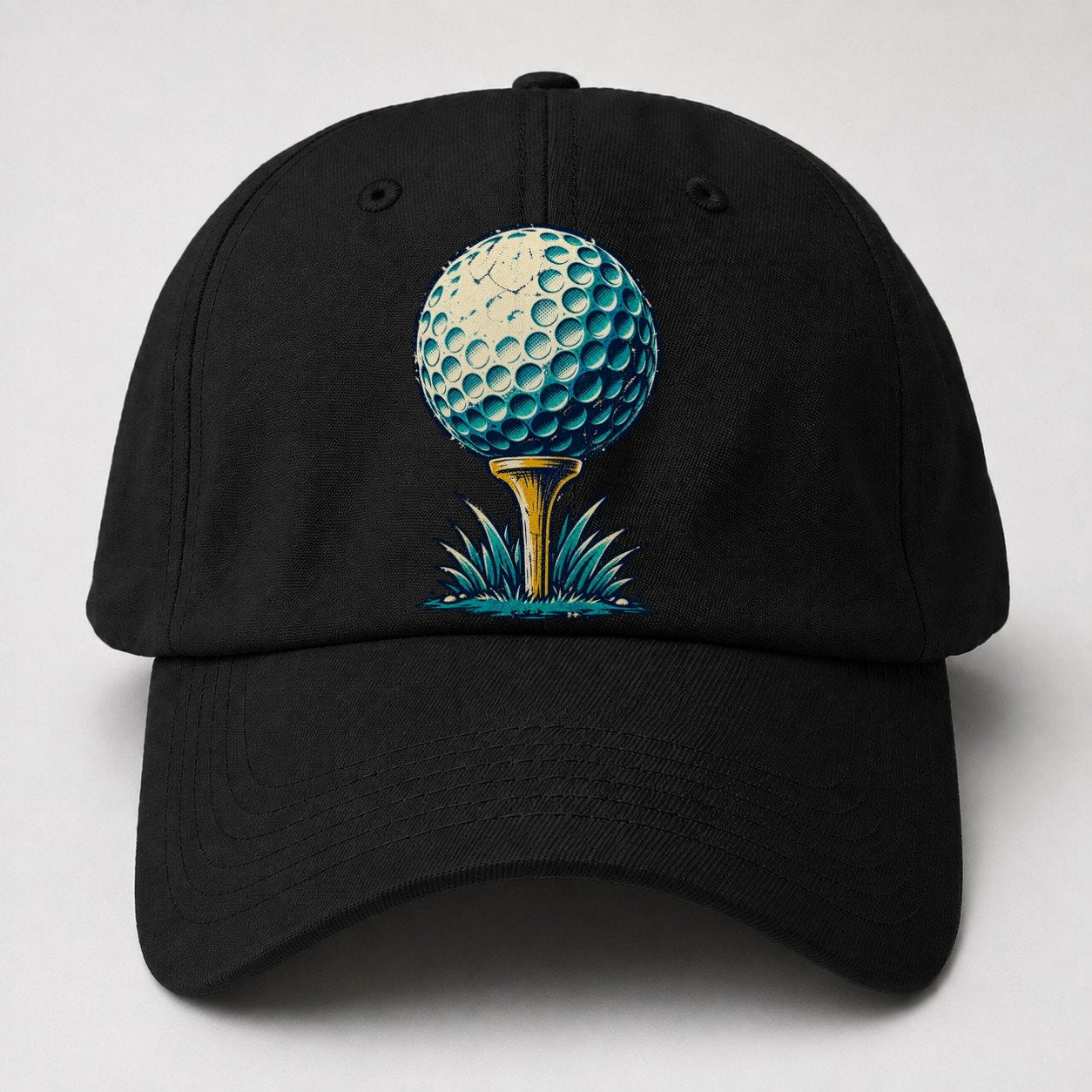 Tee And Ball Mark Golf Life Baseball Cap – Black