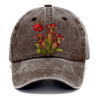 Newfoundland And Labrador Purple Pitcher Plant Canada Cultural Icons Classic Cap – Brown