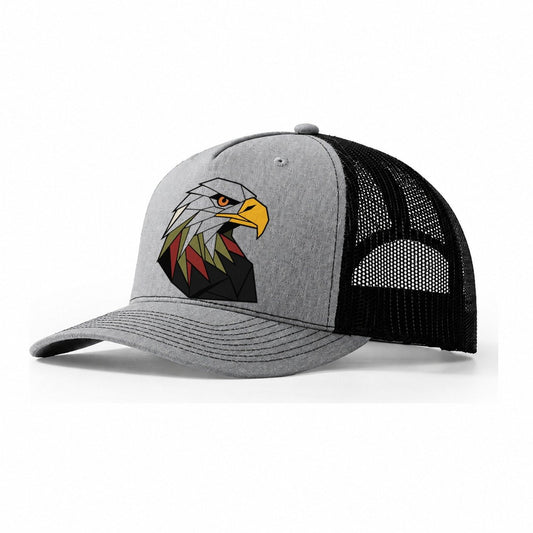 Bald Eagle Profile Trucker Hat – Sport Grey Black