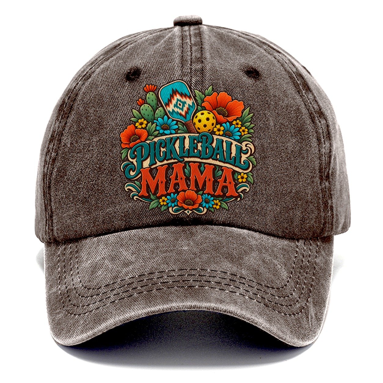 Pickleball Mama Pickleball Life Classic Cap – Brown