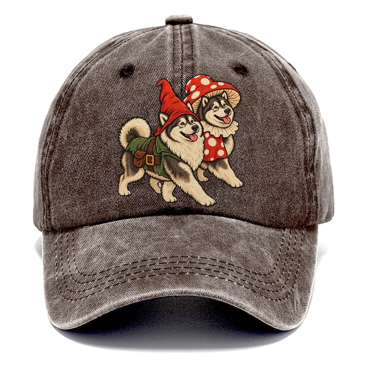 2 Alaskan Malamutes In Halloween Costumes Hdp 49 Parade Lineup Halloween Dog Parade Classic Cap – Brown