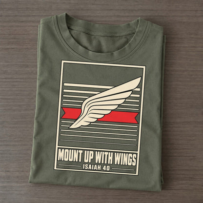 Mount Up With Wings Pit Board Parables Classic T-shirt – Army Green