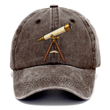 Brass Refractor On Its Tripod Astronomy And Stargazing Classic Cap – Brown
