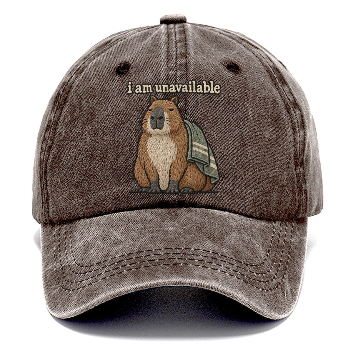 I Am Unavailable Strongly Worded Classic Cap – Brown