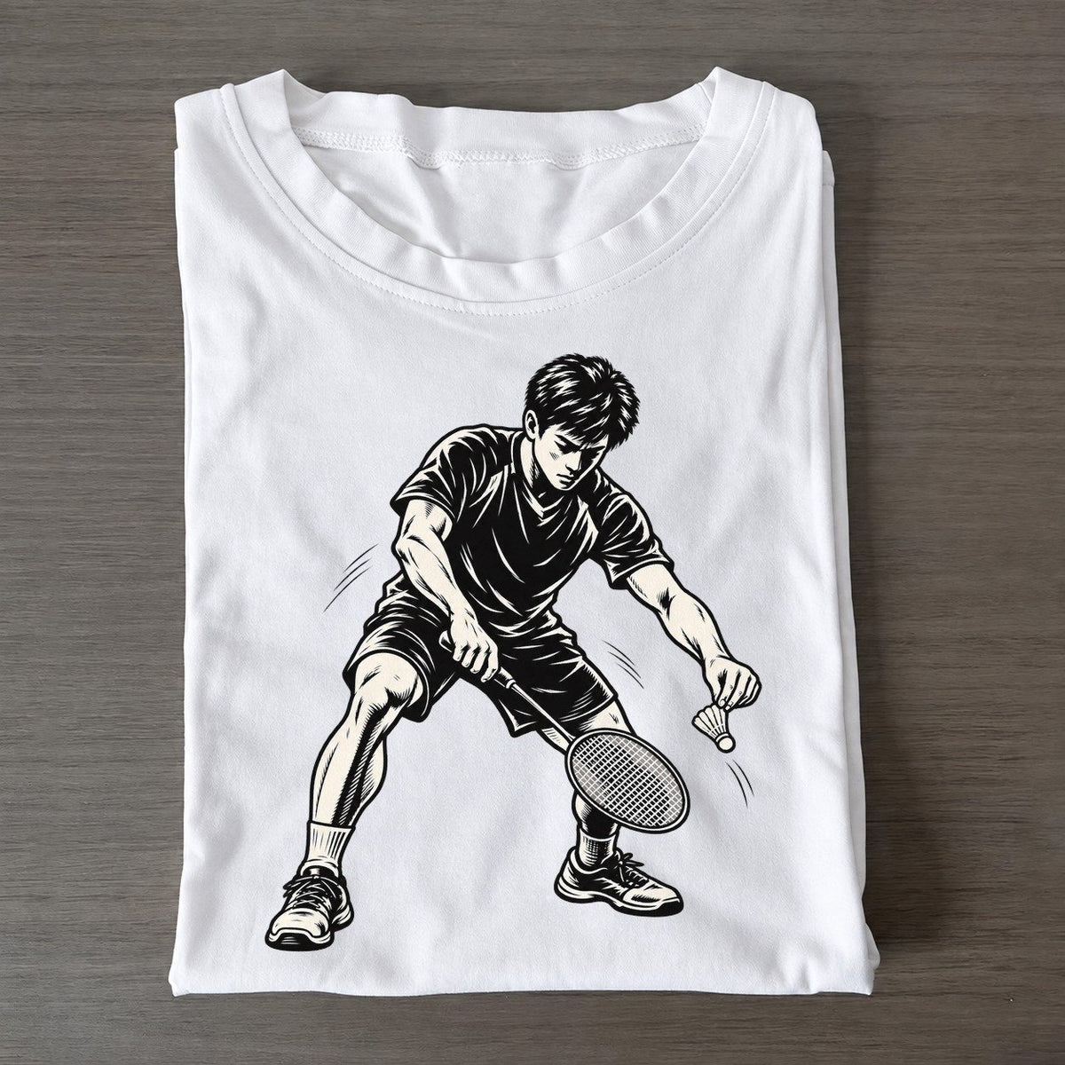 Badminton Low Serve Global Sports Ink Figures Classic T-shirt – White