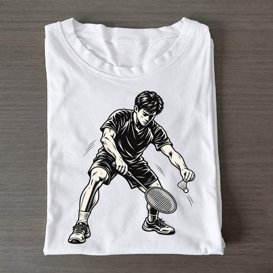 Badminton Low Serve Global Sports Ink Figures Classic T-shirt – White