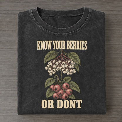 Or Dont Botanical Warnings Vintage T-shirt – Black