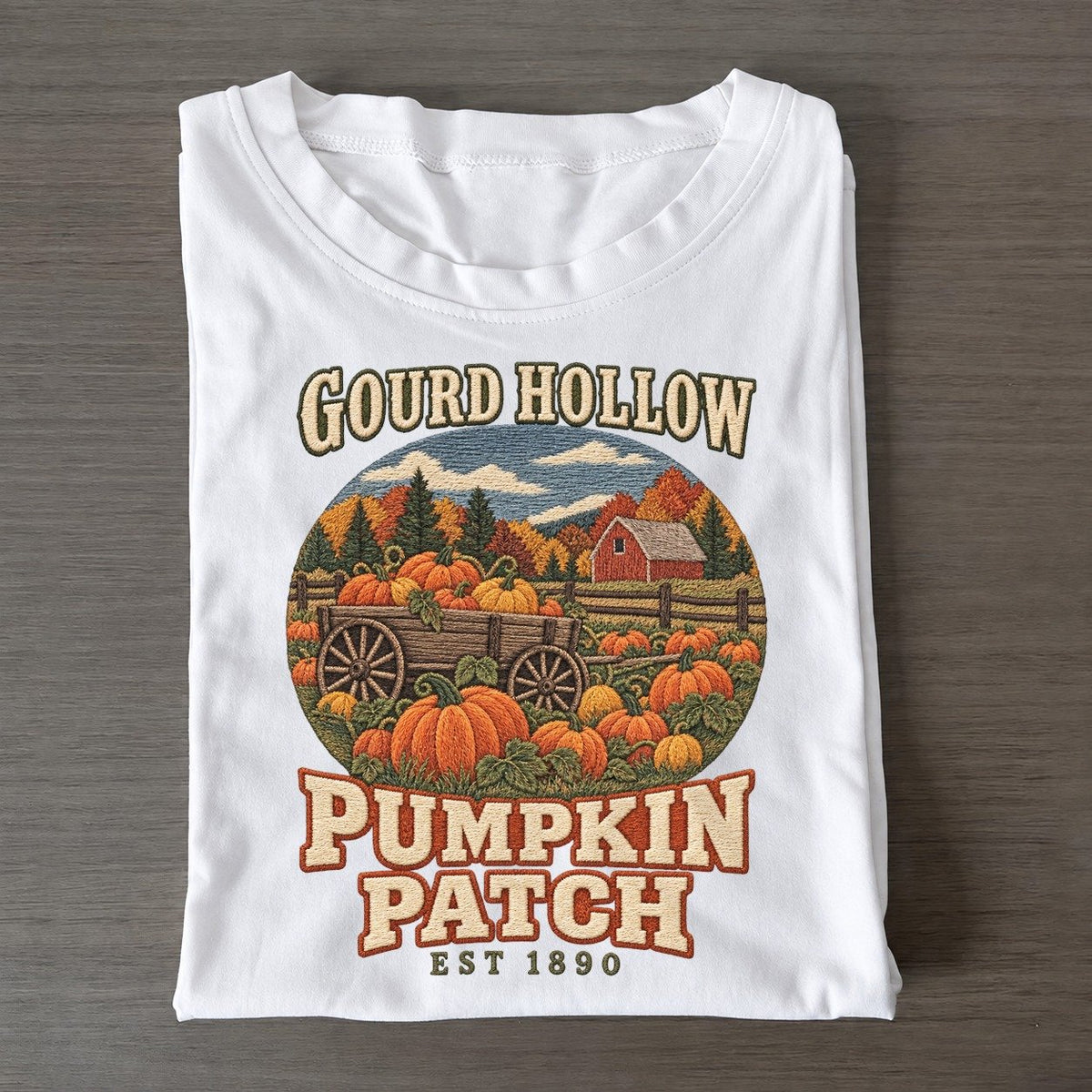 Pumpkin Patch Gourd Hollow Classic T-shirt – White