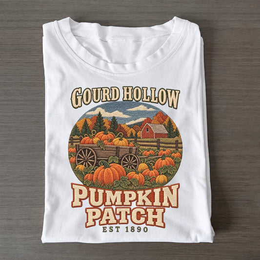Pumpkin Patch Gourd Hollow Classic T-shirt – White