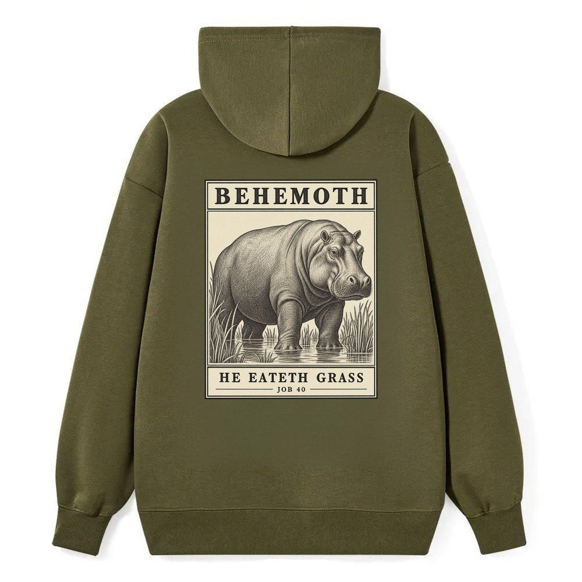 Behemoth Specimen Plate Creature Canticle Classic Pullover Hoodie – Armygreen