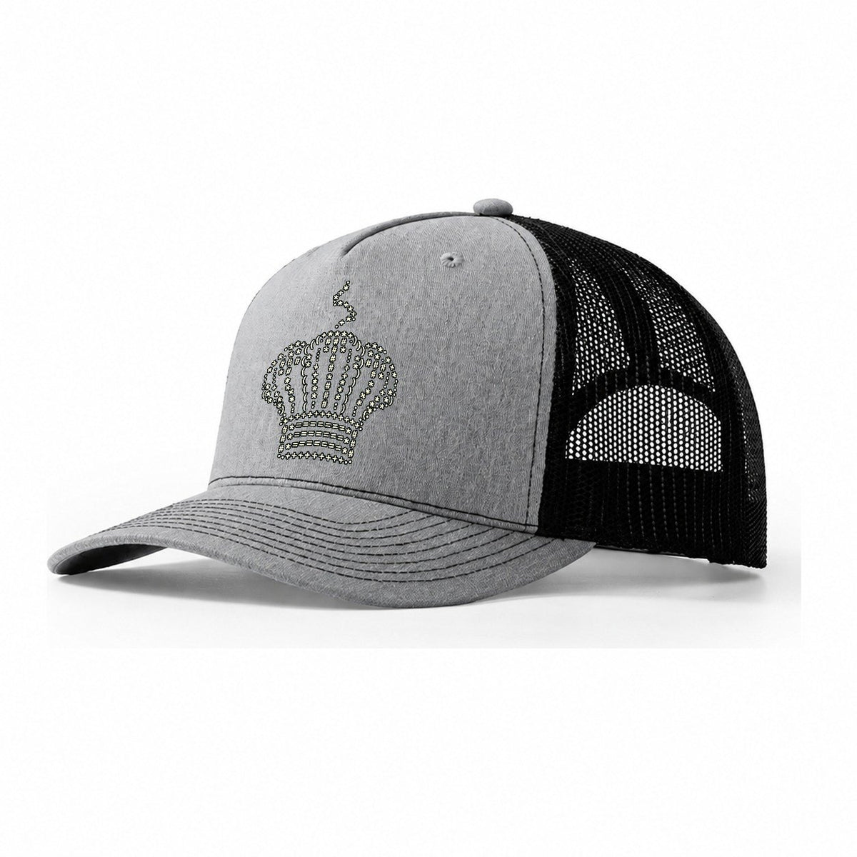 Chef Hat Steam Trucker Hat – Sport Grey Black