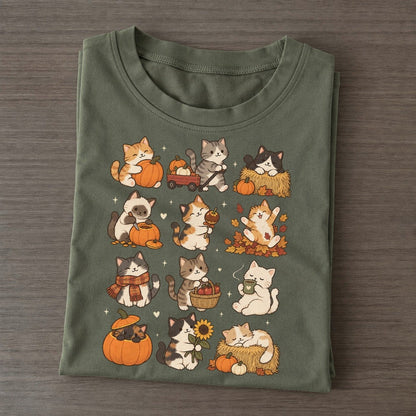 Pumpkin Patch Cat Club Classic T-shirt – Army Green