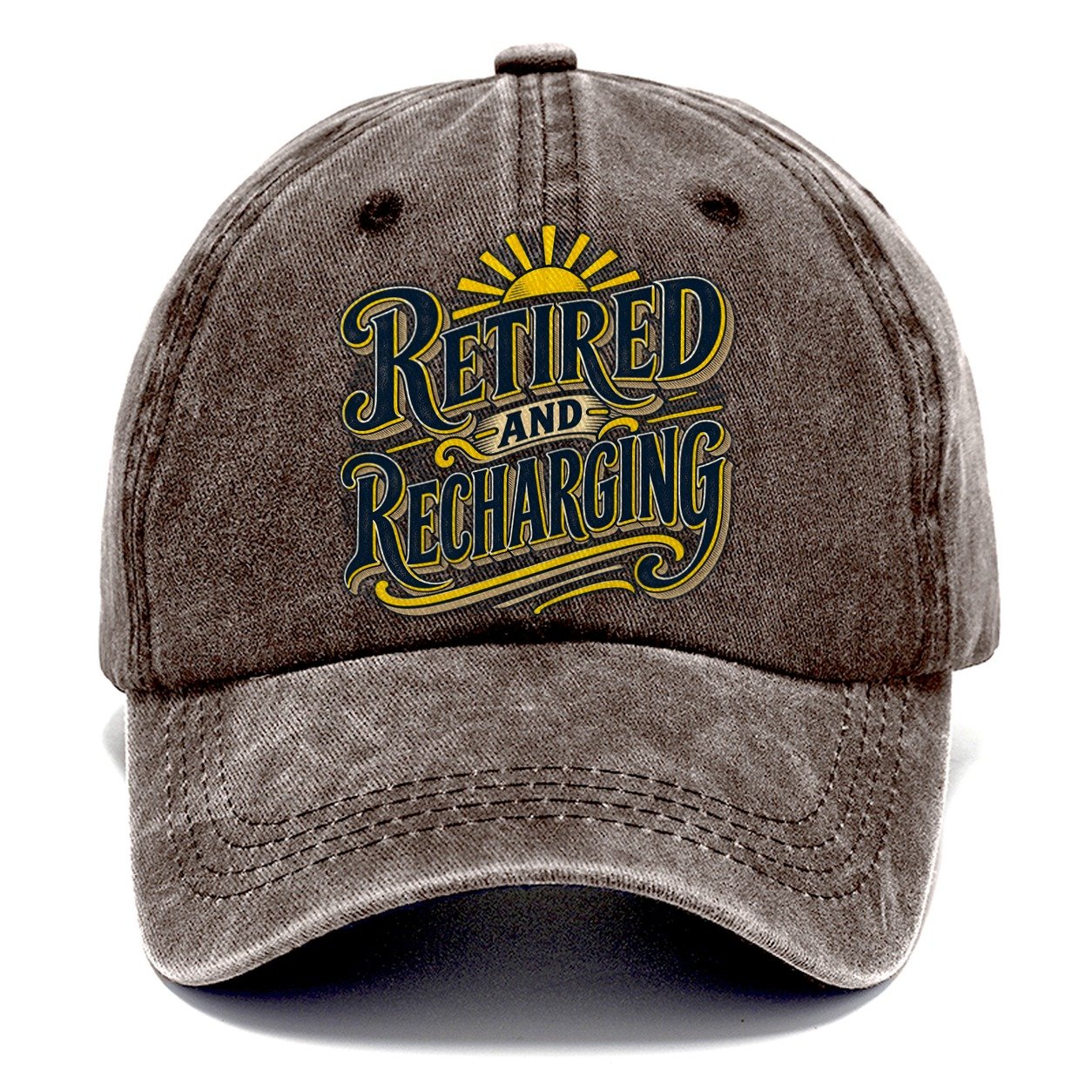 Retired And Recharging Retired Living Classic Cap – Brown