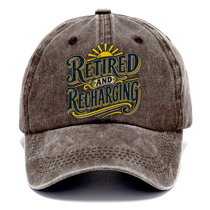 Retired And Recharging Retired Living Classic Cap – Brown