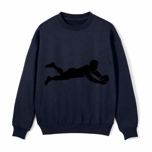 Rugby Player Diving For Try Fleece Sweatshirt