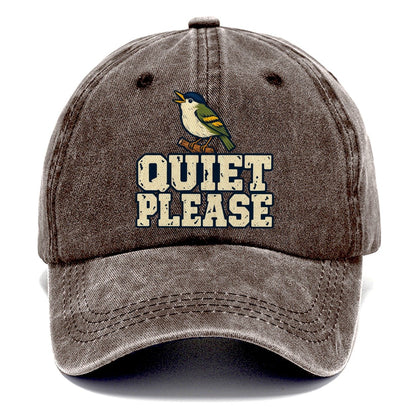 Quiet Please Birdwatching Classic Cap – Brown