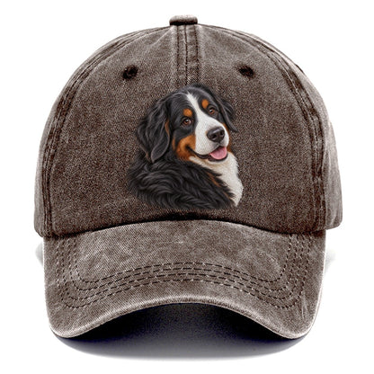 Bernese Over Shoulder Welcome Pastimes Companions Classic Cap – Brown