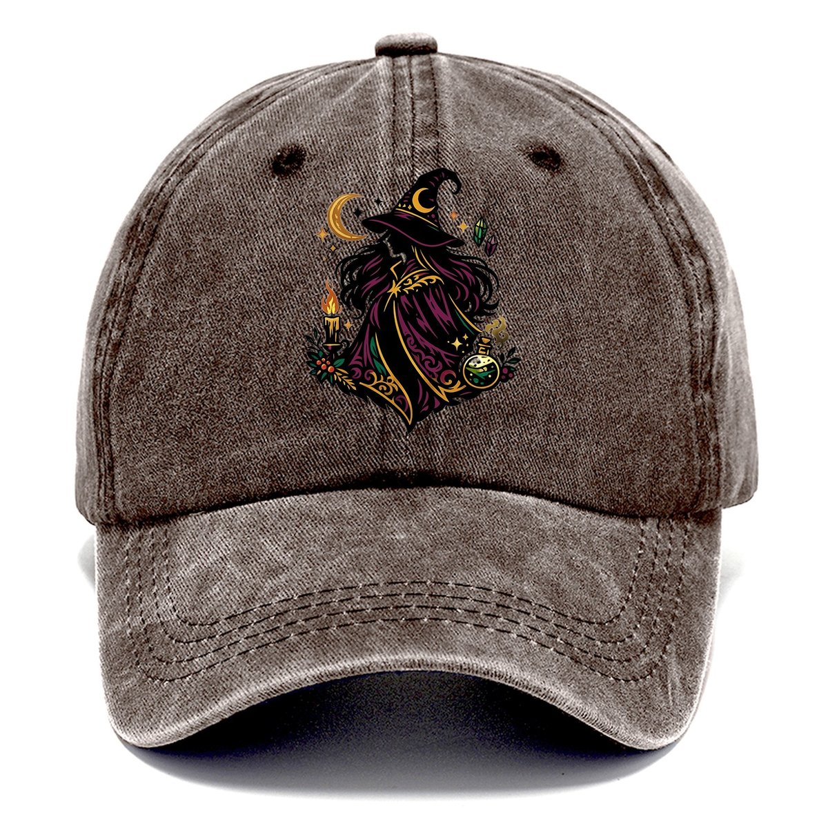Elegant Witch Moon Crystals Classic Cap – Brown